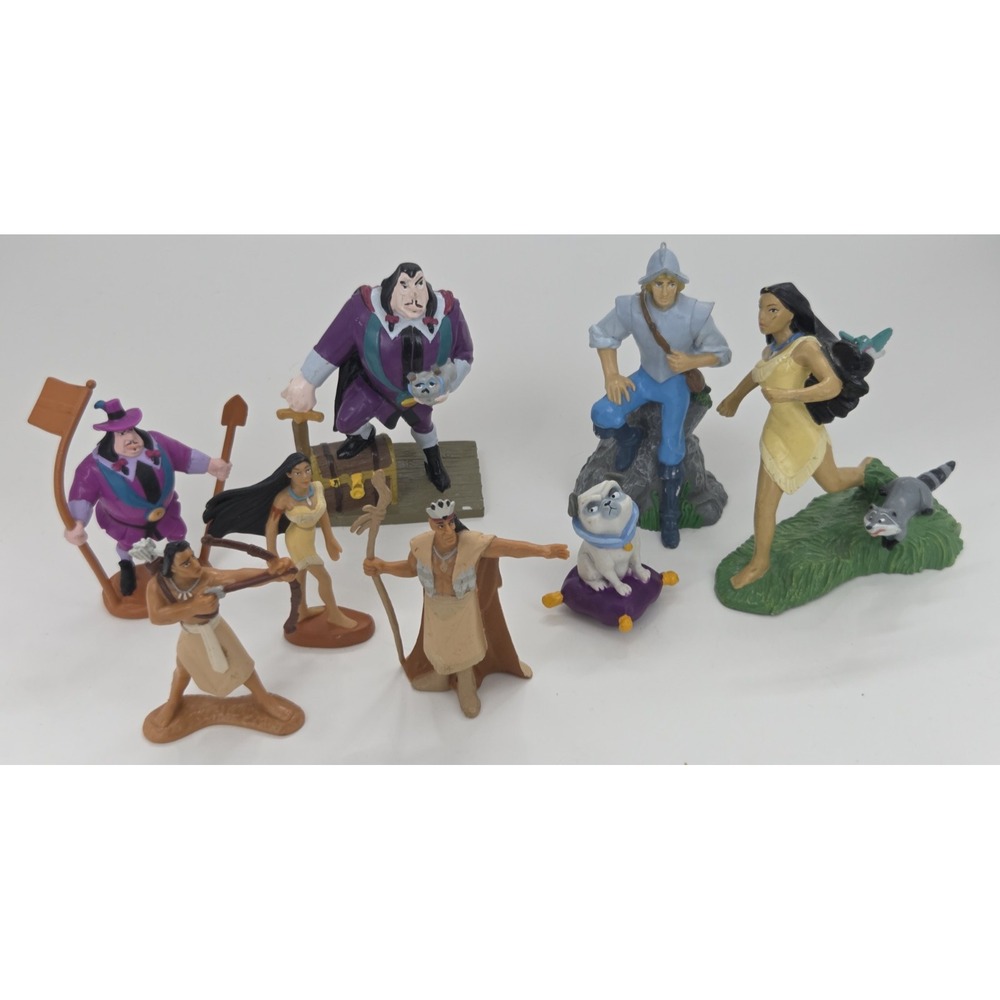 Applause Disney Pocahontas 8 PVC Figures Lot Nakoma Meeko Powhatan Percy Vintage